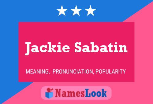 ملصق اسم Jackie Sabatin