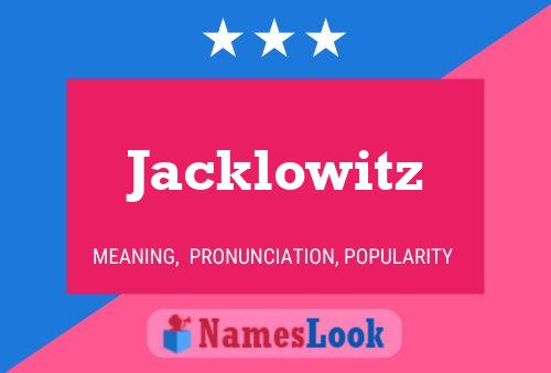 ملصق اسم Jacklowitz