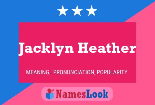 ملصق اسم Jacklyn Heather