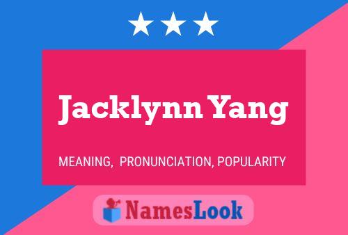 ملصق اسم Jacklynn Yang