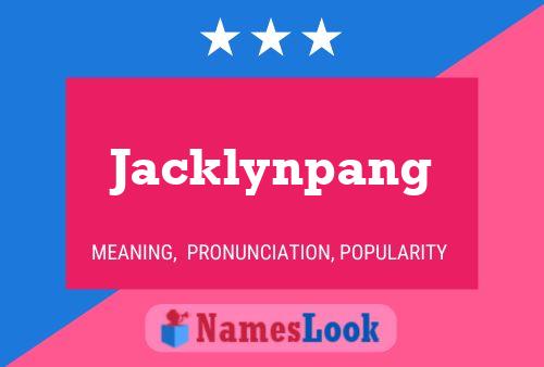 ملصق اسم Jacklynpang