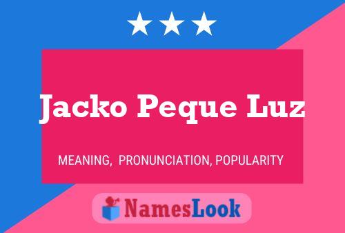 ملصق اسم Jacko Peque Luz