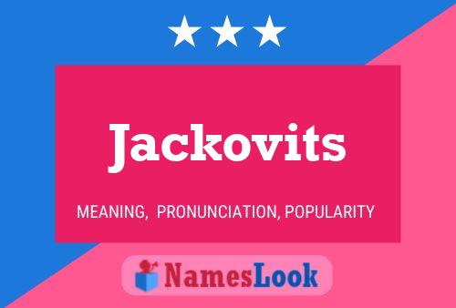 ملصق اسم Jackovits