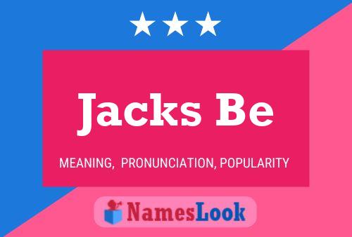 ملصق اسم Jacks Be