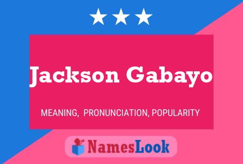 ملصق اسم Jackson Gabayo