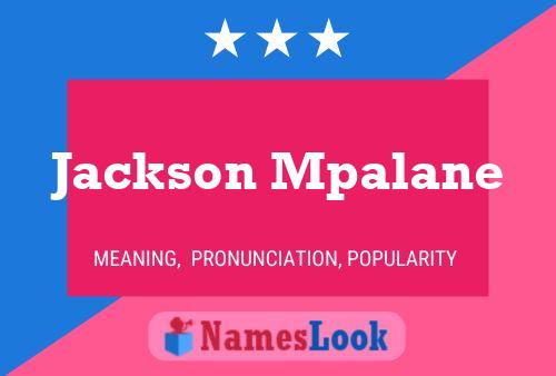 ملصق اسم Jackson Mpalane