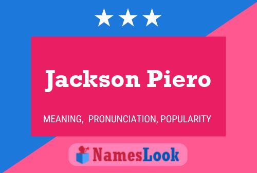 ملصق اسم Jackson Piero