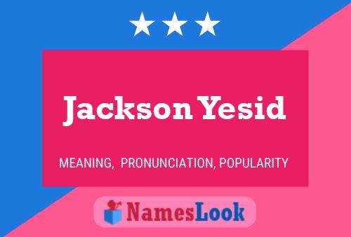 ملصق اسم Jackson Yesid