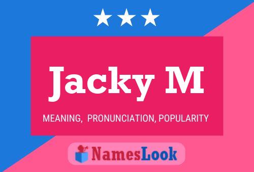 ملصق اسم Jacky M