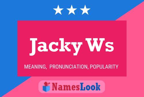 ملصق اسم Jacky Ws