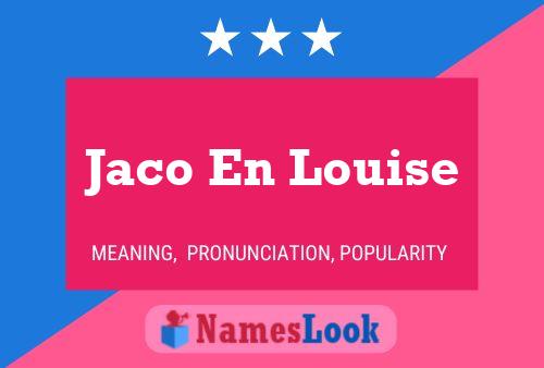 ملصق اسم Jaco En Louise