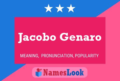 ملصق اسم Jacobo Genaro