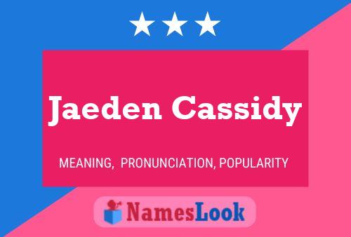 ملصق اسم Jaeden Cassidy