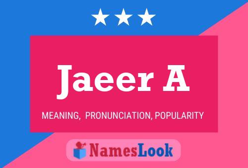 ملصق اسم Jaeer A