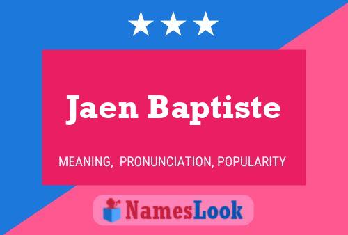 ملصق اسم Jaen Baptiste