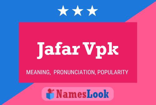 ملصق اسم Jafar Vpk