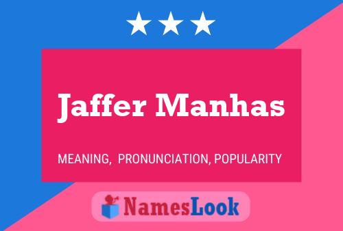 ملصق اسم Jaffer Manhas