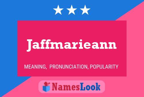 ملصق اسم Jaffmarieann