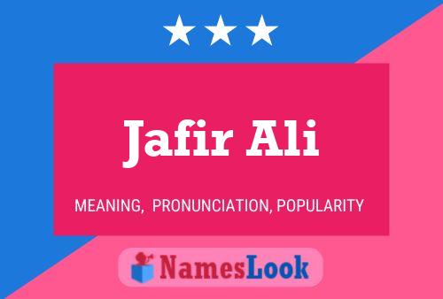 ملصق اسم Jafir Ali