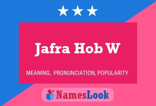 ملصق اسم Jafra Hob W