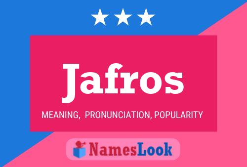 ملصق اسم Jafros