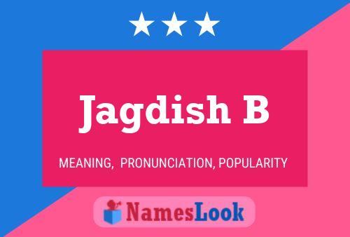 ملصق اسم Jagdish B