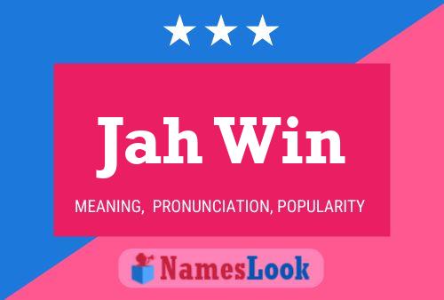 ملصق اسم Jah Win