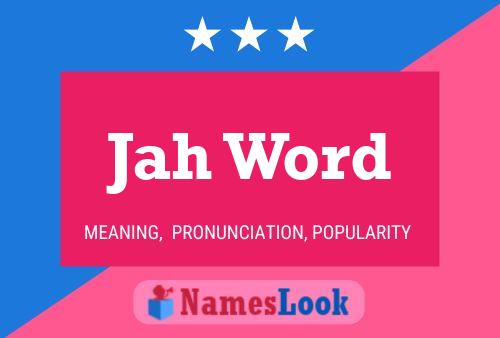 ملصق اسم Jah Word