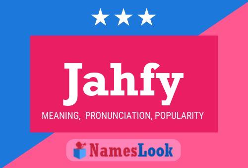 ملصق اسم Jahfy