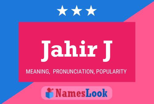 ملصق اسم Jahir J