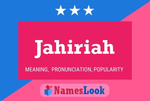 ملصق اسم Jahiriah