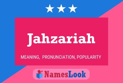 ملصق اسم Jahzariah