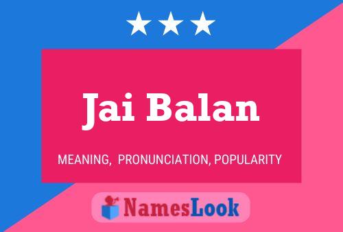 ملصق اسم Jai Balan