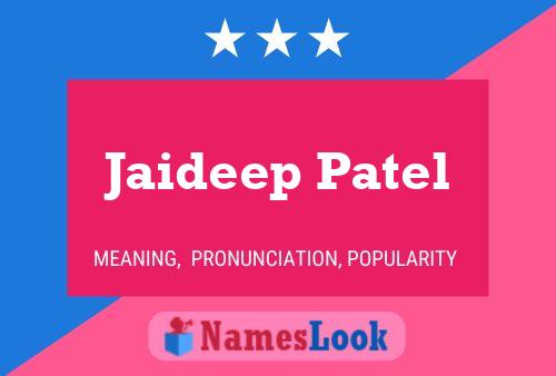 ملصق اسم Jaideep Patel