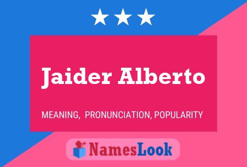 ملصق اسم Jaider Alberto