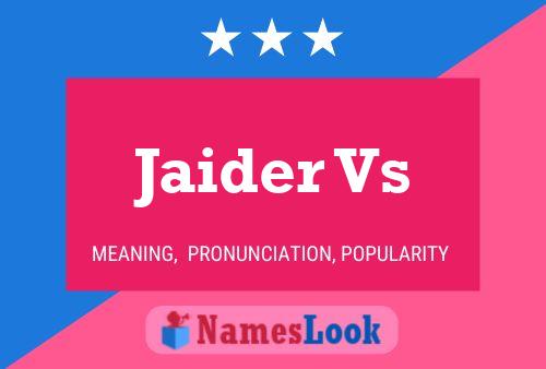 ملصق اسم Jaider Vs