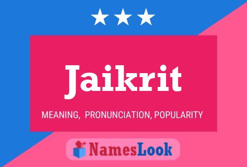 ملصق اسم Jaikrit