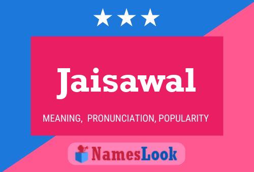 ملصق اسم Jaisawal