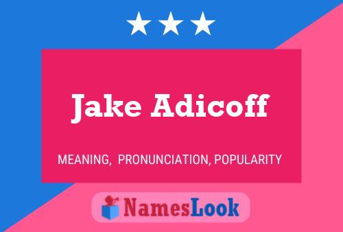 ملصق اسم Jake Adicoff