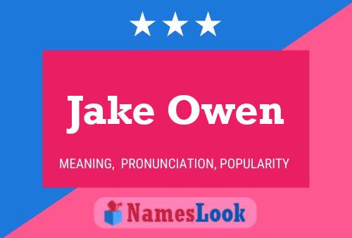 ملصق اسم Jake Owen