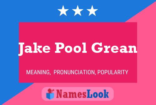 ملصق اسم Jake Pool Grean