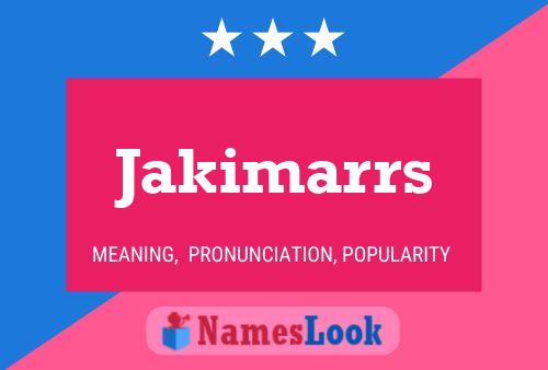 ملصق اسم Jakimarrs