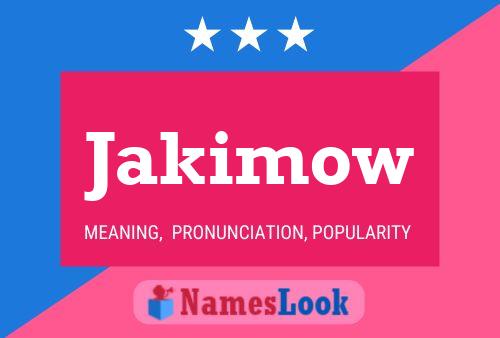 ملصق اسم Jakimow