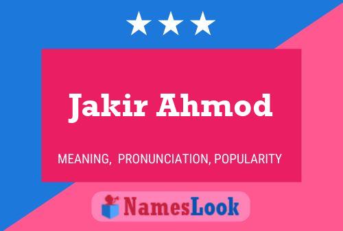 ملصق اسم Jakir Ahmod