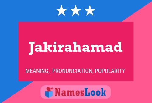 ملصق اسم Jakirahamad