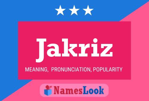 ملصق اسم Jakriz