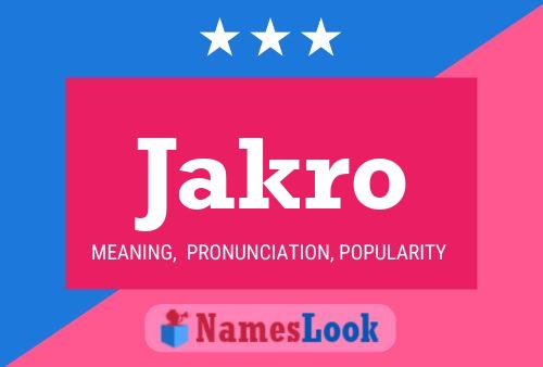 ملصق اسم Jakro