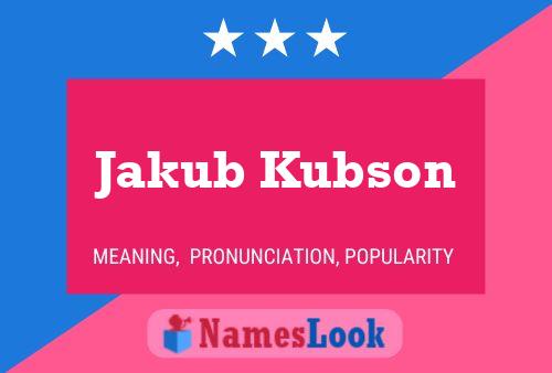 ملصق اسم Jakub Kubson