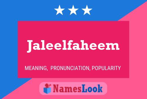 ملصق اسم Jaleelfaheem