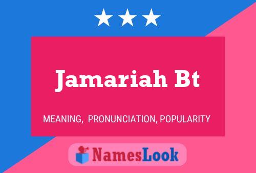 ملصق اسم Jamariah Bt